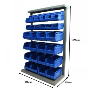 Heavy Duty Parts Bin Stand Freestanding 34 Bin